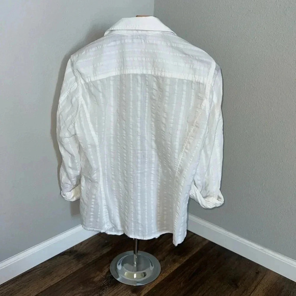 Jones New York Women’s Cotton Blouse  Size Large - Picture 2 of 10
